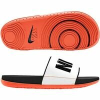 [BRM2111206] 나이키 Offcourt 슬리퍼 맨즈 BQ4639-101  (WHITE/BLACK/TURF ORANGE)  Nike Slide