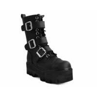 [BRM2002599] 티유케이 블랙 12 홀 3-스트랩 Dino 부츠 맨즈 A9801  T.U.K. Black 12-Eye 3-Strap Boot Boots