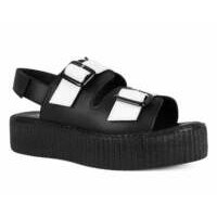 [BRM2187111] 티유케이 블랙 &amp; 화이트 TUK스킨™ 2버클 비바 몬도 샌들 우먼스 V3253L  T.U.K. Black White TUKskin™ 2Buckle Viva Mondo Sandal Sandals
