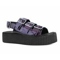 [BRM2187603] 티유케이 Purple 메탈릭 3버클 몬도 샌들 우먼스 V3198L  T.U.K. Metallic 3Buckle Mondo Sandal Sandals