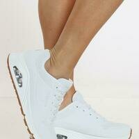 [BRM2005075] 스케쳐스 우먼스 Uno 스니커 - 화이트 캐주얼화  SKECHERS Women&#039;s Sneaker White