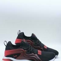[BRM2005078] 퓨마 맨즈 Softride 리프트 브리즈 페이드 스니커 - 블랙 레드 캐주얼화  PUMA Men&#039;s Rift Breeze Fade Sneaker Black Red