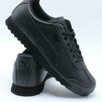 [BRM2005110] 퓨마 로마 베이직 Jr 로우 탑 스니커즈 (Grade School) - 블랙 키즈 Youth 캐주얼화  PUMA Roma Basic Low Top Sneakers Black