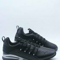 [BRM2005210] 퓨마 맨즈 Axelion Perforated 슈즈 - 블랙 실버 캐주얼화  PUMA Men&#039;s Shoe Black Silver