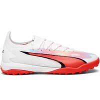 [BRM2187296] 퓨마 울트라 얼티미트 케이지 인도어  Breakthrough 팩 축구화 (Puma White/Fire Orchid)  Puma Ultra Ultimate Cage Indoor Pack
