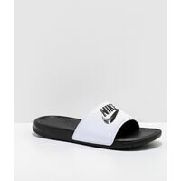 [BRM2002048] 나이키 베네시 화이트 &amp; 블랙 슬리퍼 샌들  307842 캐주얼화  Nike Benassi White Black Slide Sandals