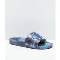[BRM2013138] 챔피언 IPO 홀 다이 Black, Purple &amp; Teal 슬리퍼 샌들  338132  Champion Tie Dye Slide Sandals