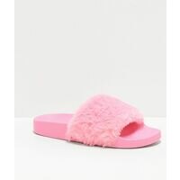 [BRM2049721] Trillium 브라이트 핑크 Fur 슬리퍼 샌들  322029  Bright Pink Slide Sandals