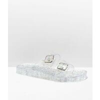 [BRM2165227] Trillium Amar 클리어 글리터 슬리퍼 샌들  359426  Clear Glitter Slide Sandals