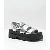 [BRM2166329] 더티론드리 Baddie 블랙 &amp; 실버 메탈릭 플랫폼 샌들  373564  Dirty Laundry Black Silver Metallic Platform Sandals