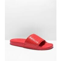 [BRM2166343] Cookies Monogram 엠보스트 레드 슬리퍼 샌들  359479  Embossed Red Slide Sandals