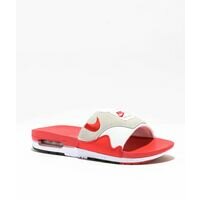 [BRM2167744] 나이키 에어맥스 1 White, 레드 &amp; 블랙 슬리퍼 샌들  377153  Nike Air Max Red Black Slide Sandals