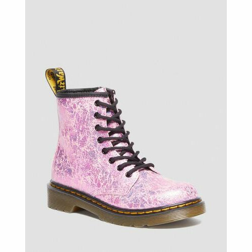 [BRM2145356] 닥터마틴 주니어 1460 Crinkle 메탈릭 레이스 업 부츠 키즈 Youth 30602650  (AIRWAIR)  DR MARTENS Junior Metallic Lace Up Boots