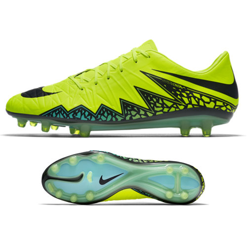[BRM1900145] 나이키 하이퍼베놈 파탈 II FG 축구화 맨즈 749893-703 (Volt/Turquoise)  Nike HyperVenom Phatal Soccer Shoes
