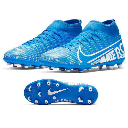 [BRM1900530] 나이키 Youth  슈퍼플라이 7 클럽 MG 축구화 키즈 AT8150-414 (Blue Hero/White)  Nike Superfly Club Soccer Shoes