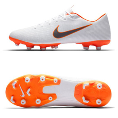 [BRM1902145] 나이키 머큐리얼 베이퍼 XII 아카데미 MG 축구화 맨즈 AH7375-107 (White/Orange)  Nike Mercurial Vapor Academy Soccer Shoes