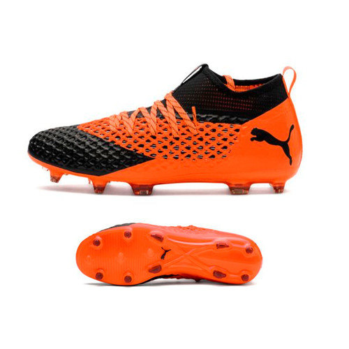 [BRM1904779] 퓨마  퓨처 2.2 넷핏 FG/AG 축구화 맨즈 104830-02 (Black/Orange)  Puma Future NETFIT Soccer Shoes