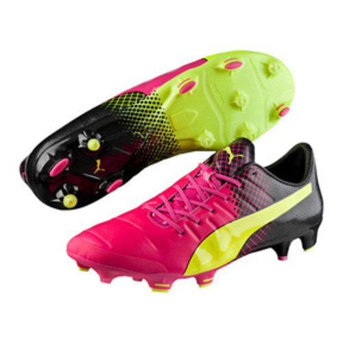 [BRM1905058] 퓨마 에보파워  1.3 트릭스 FG 축구화 맨즈 103581-01 (Pink Glo/Yellow)  Puma evoPower Tricks Soccer Shoes