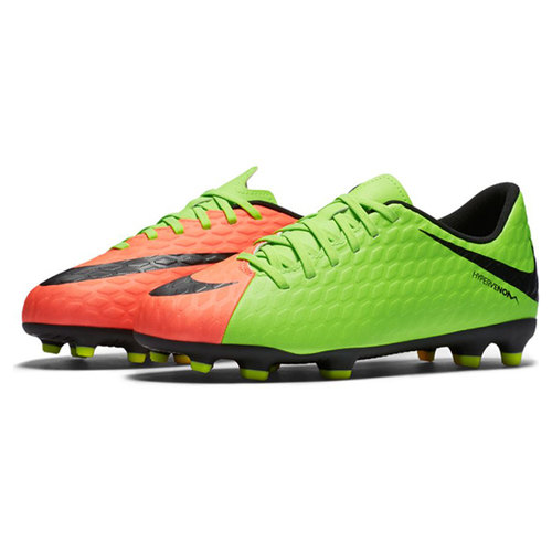 [BRM1905092] 나이키 Youth 하이퍼베놈 페이드 III FG 축구화 키즈 852580-308 (Electric Green)  Nike HyperVenom Phade Soccer Shoes