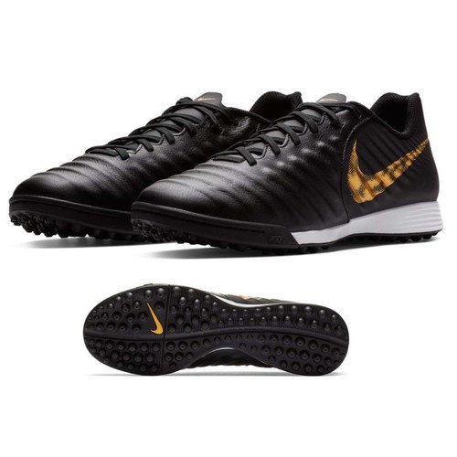 [BRM1907651] 나이키  티엠포 레전드X 7 아카데미 터프 축구화 맨즈 AH7243-077 (Black/Gold)  Nike Tiempo LegendX Academy Turf Soccer Shoes
