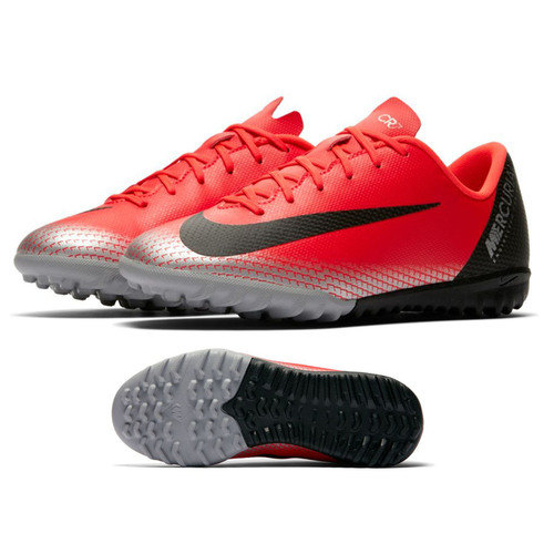 [BRM1909729] 나이키 Youth  CR7 머큐리얼X 베이퍼 XII 아카데미 터프 슈즈 키즈 AJ3100-600 축구화 (Red)  Nike MercurialX Vapor Academy Turf Shoes
