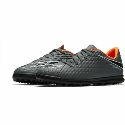 [BRM1993718] 나이키 Jr. 하이퍼베놈 팬텀X 3 클럽 터프 축구화 키즈 Youth AH7298-081 (Dark Grey/Total Orange) Nike Hypervenom PhantomX Club Turf Soccer Shoe