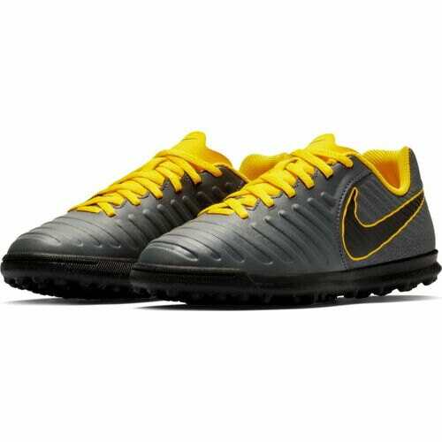 [BRM2015269] 나이키 주니어 레전드 7 클럽 터프 축구화 키즈 Youth AH7261-070 (Grey/Yellow)  Nike Junior Legend Club Turf Soccer Shoe