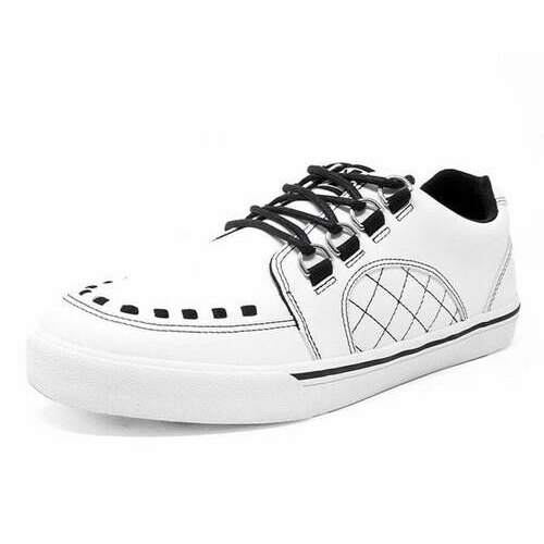 [BRM2024559] 티유케이 화이트 TUK스킨™ Quilted 인터레이스 스니커 스니커즈 맨즈 A9926  T.U.K. White TUKskin™ Interlace Sneaker Sneakers