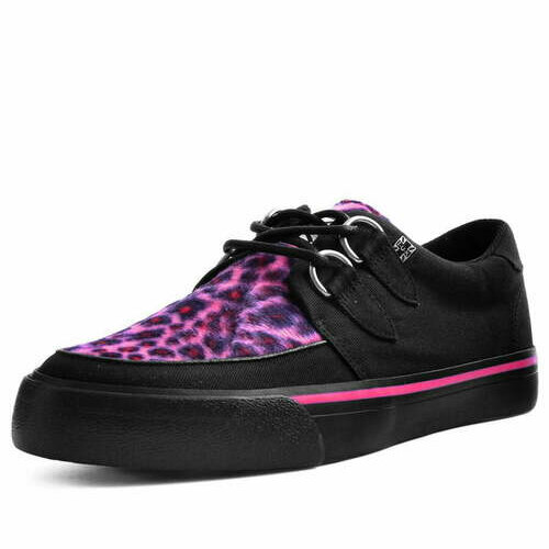 [BRM2085020] 티유케이 블랙 &amp; 핑크 레오파드 스니커 스니커즈 맨즈 A9483  T.U.K. Black Pink Leopard Sneaker Sneakers