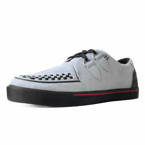 [BRM2094722] 티유케이 그레이 스웨이드 &amp; 레드 Trim 인터레이스 스니커 스니커즈 맨즈 A3048  T.U.K. Grey Suede Red Interlace Sneaker Sneakers
