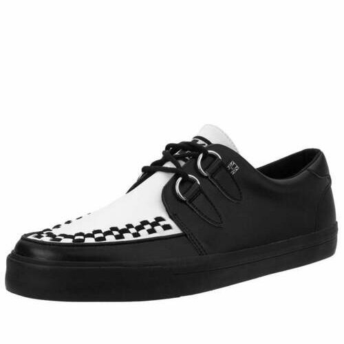 [BRM2124934] 티유케이 블랙 &amp; 화이트 DRing 스니커 스니커즈 맨즈 A9180  T.U.K. Black White Sneaker Sneakers