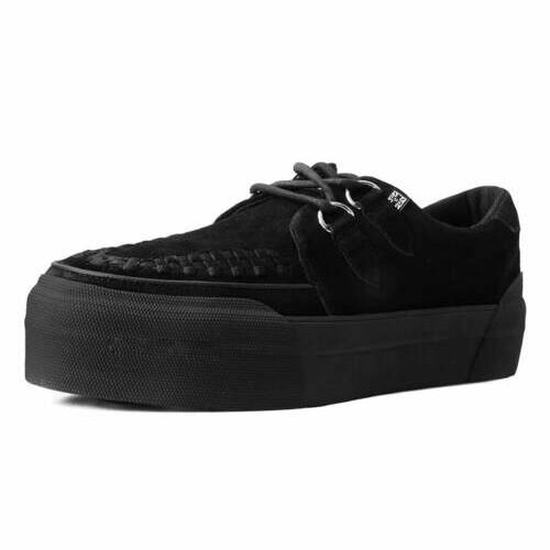 [BRM2154905] 티유케이 블랙 스웨이드 플랫폼 크리퍼 클리퍼 스니커 스니커즈 맨즈 A3136  T.U.K. Black Suede Platform Creeper Sneaker Sneakers