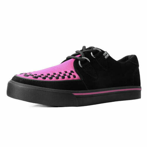 티유케이 블랙 &amp; 네온 핑크 스니커 스니커즈 맨즈 A3148  T.U.K. Black Neon Pink Sneaker Sneakers