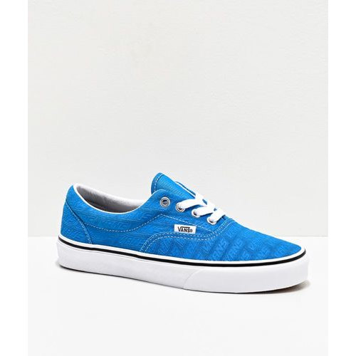 [BRM1971323] 반스 에라 Emboss 블루 &amp; 화이트 스케이트보드화  328358 캐주얼화  Vans Era Blue White Skate Shoes