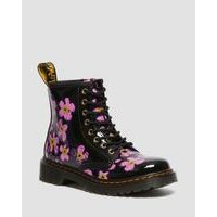 [BRM2172236] 닥터마틴 주니어 1460 Pansy 페이턴트 레더/가죽 레이스 업 부츠 키즈 Youth 30904001  (BLACK)  DR MARTENS Junior Patent Leather Lace Up Boots