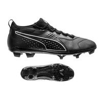 [BRM1899937] 퓨마  원 3 레더/가죽 FG 축구화 맨즈 104743-02 (Black/Black)  Puma ONE Leather Soccer Shoes