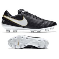 [BRM1903085] 나이키 티엠포 레거시 II FG 축구화 맨즈 819218-010 (Black/White/Gold)  Nike Tiempo Legacy Soccer Shoes