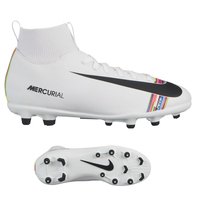 [BRM1907402] 나이키 Youth  CR7 슈퍼플라이 6 클럽 MG 축구화 키즈 AJ3115-109 (White/Black)  Nike Superfly Club Soccer Shoes