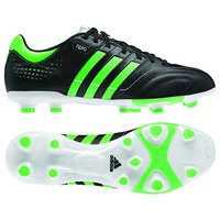 [BRM1916866] 아디다스 11코어 레더/가죽 TRX FG 축구화 맨즈 Q23816 (Black/Green)  adidas 11Core Leather Soccer Shoes