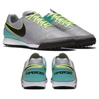 [BRM1916976] 나이키 티엠포X 제니오 레더/가죽 터프 축구화 맨즈 819216-003 (Wolf Gray/Jade)  Nike TiempoX Genio Leather Turf Soccer Shoes