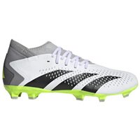 아디다스  프레데터 Accuracy.3 FG 축구화 맨즈 GZ0024 (White/Black/Lemon)  adidas Predator Soccer Shoes