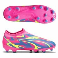 퓨마 울트라 매치 LL FG/AG 주니어 축구화 | 에너지 팩 키즈 Youth 107555-01 (Luminous Pink/Ultra Blue/Yellow Alert)  PUMA Ultra Match Junior Soccer Cleats Energy Pack [BRM2164710]