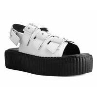 [BRM2001555] 티유케이 화이트 3-버클 몬도 샌들 우먼스 V9881L  T.U.K. White 3-Buckle Mondo Sandal Sandals