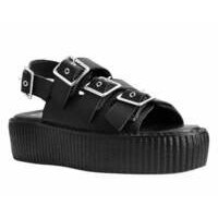 [BRM2002515] 티유케이 블랙 3-버클 몬도 샌들 우먼스 V9880L  T.U.K. Black 3-Buckle Mondo Sandal Sandals