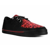 [BRM2124938] 티유케이 블랙 &amp; 레드 레오파드 2Ring VLK 스니커 스니커즈 맨즈 A9698  T.U.K. Black Red Leopard Sneaker Sneakers