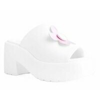 [BRM2128256] 티유케이 화이트 &amp; 핑크 데이지 Bubble Mule 샌들 우먼스 A3121L  T.U.K. White Pink Daisy Sandals