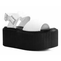 [BRM2132433] 티유케이 화이트 페이턴트 Strato 샌들 우먼스 S3127L  T.U.K. White Patent Sandal Sandals