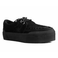[BRM2154905] 티유케이 블랙 스웨이드 플랫폼 크리퍼 클리퍼 스니커 스니커즈 맨즈 A3136  T.U.K. Black Suede Platform Creeper Sneaker Sneakers