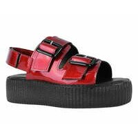 [BRM2180833] 티유케이 레드 페이턴트 2버클 샌들 우먼스 V3252L  T.U.K. Red Patent 2Buckle Sandal Sandals