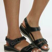 [BRM2005103] VIM 빅스EN 우먼스 Ella 앵클 스트랩 컴포트 샌들 - 블랙  VIXEN Women&#039;s Ankle Strap Comfort Sandal Black